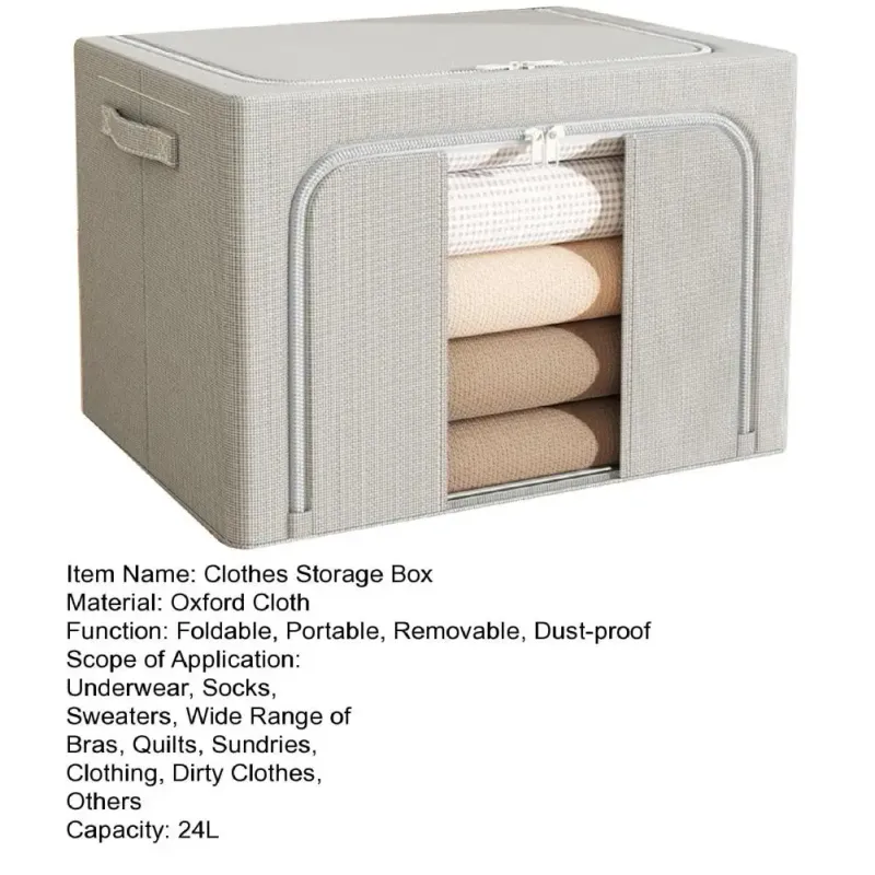 24L Oxford Cloth Storage Box with Window 5