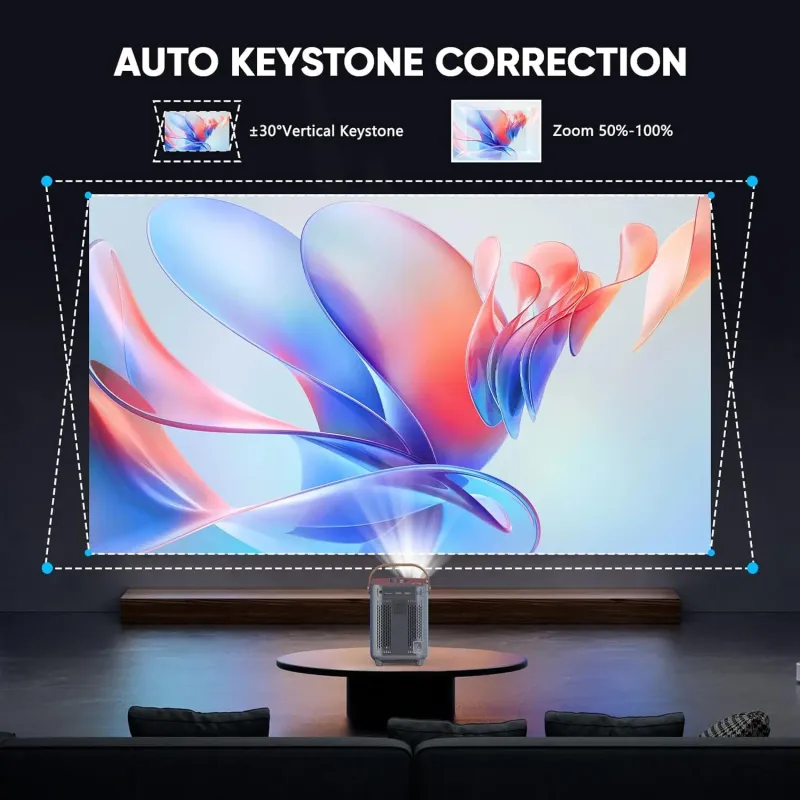 Portable WiFi Bluetooth Projector 1080P HD 4