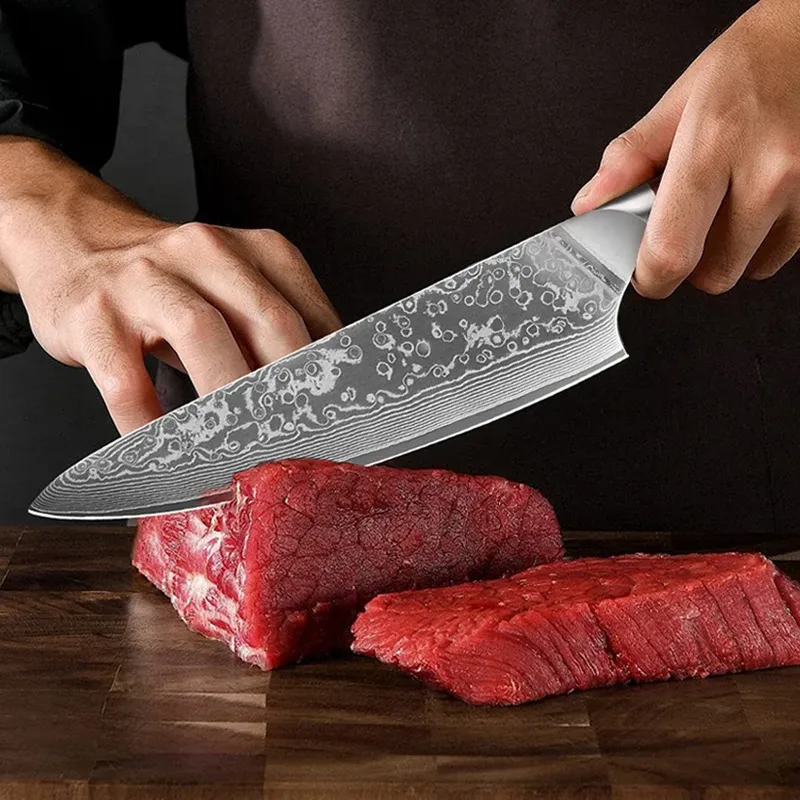8" Japanese Damascus Chef Knife Set 4