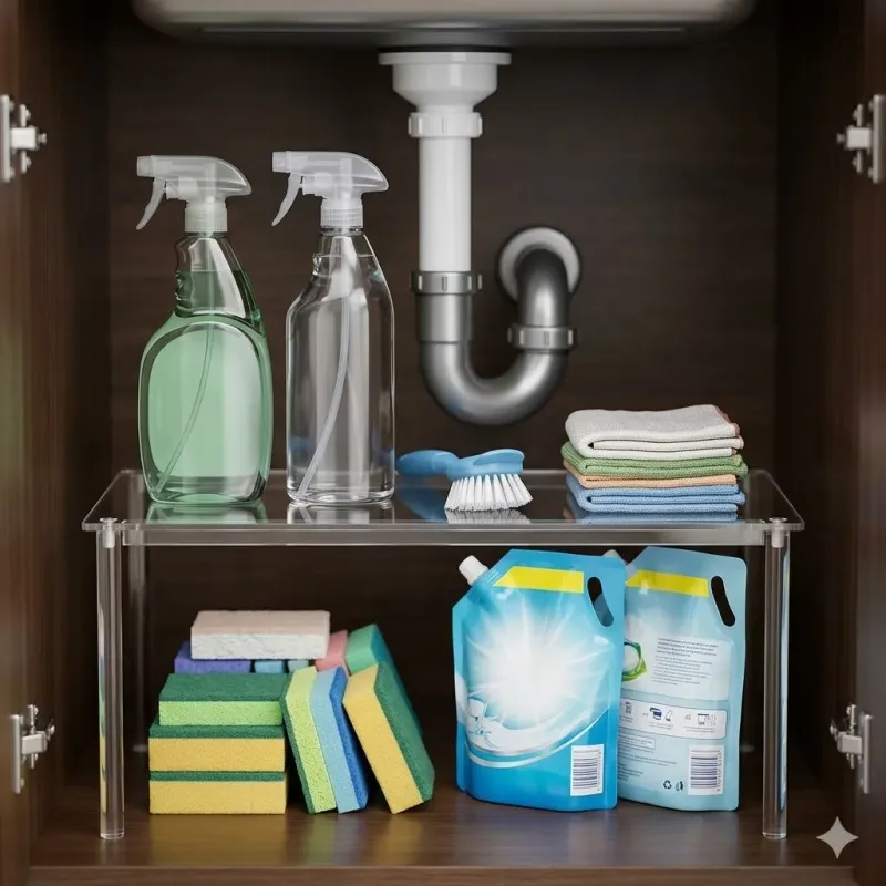 Clear Acrylic Cabinet Organizer 2