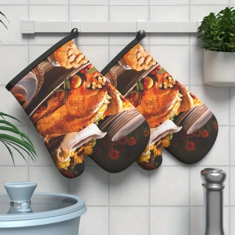 Thanksgiving Oven Mitts Set of 2 4