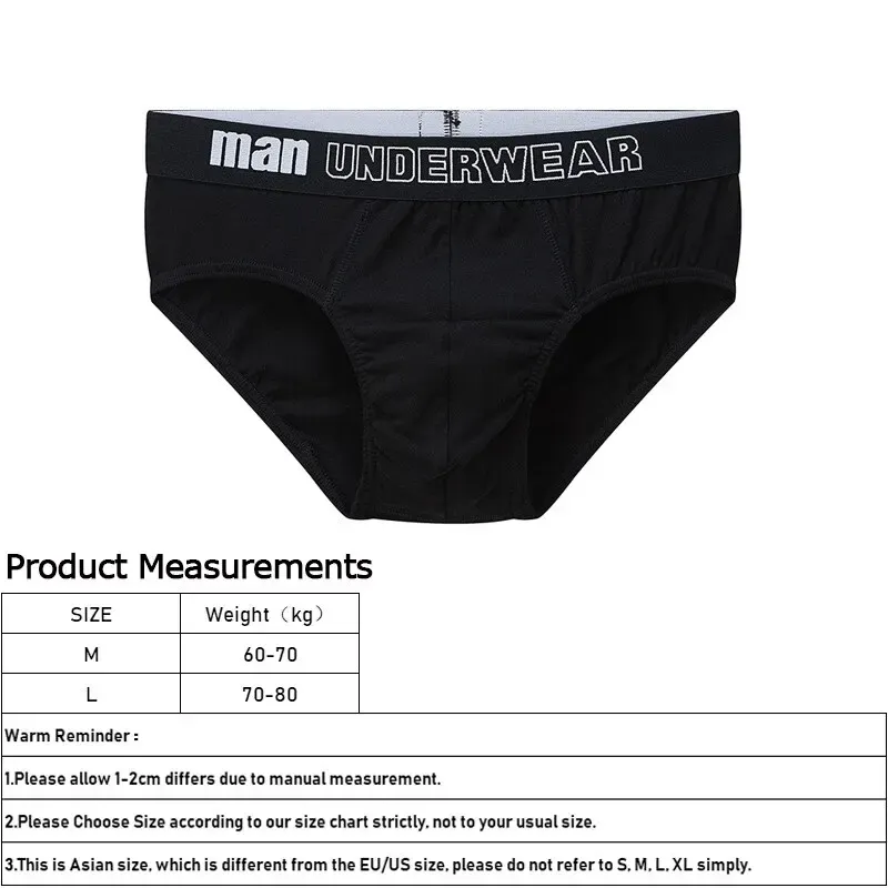 Men's Cotton Briefs Comfortable Underwear 6