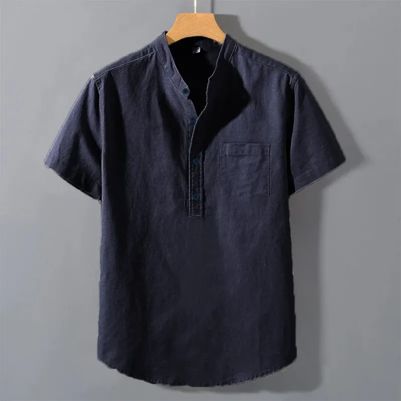Men's Summer Button Shirt with Pocket 2