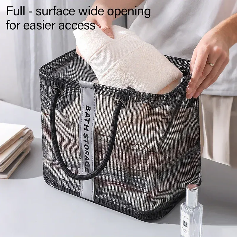 Collapsible Mesh Travel Toiletry Basket 5
