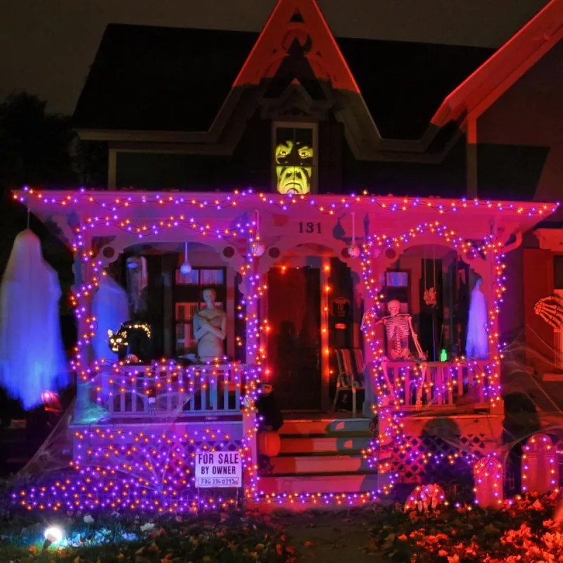Purple Orange Halloween LED Fairy Lights 5