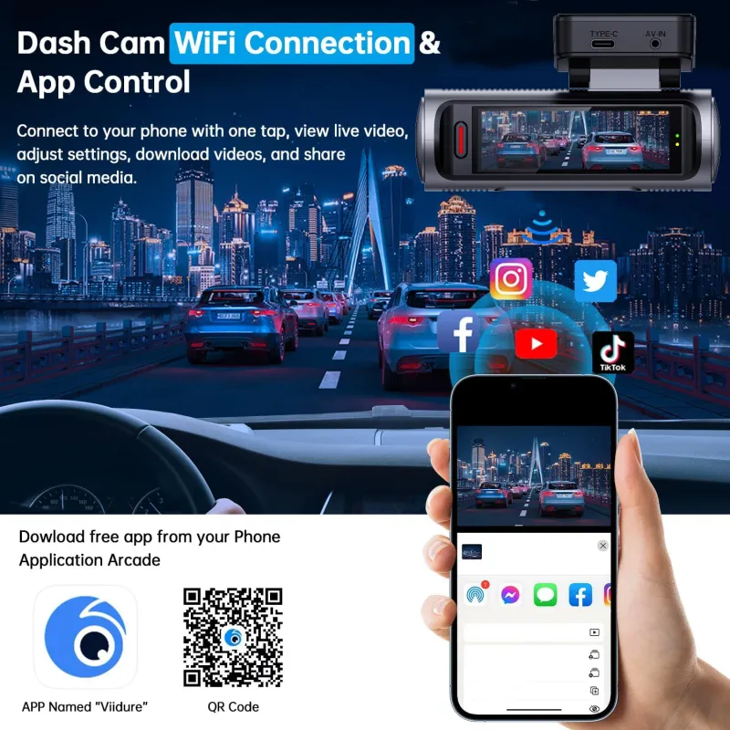 4K Dual Lens Dash Cam with GPS 5