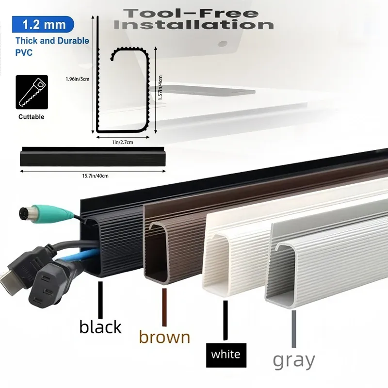 PVC Desk Cable Organizer Tray 1
