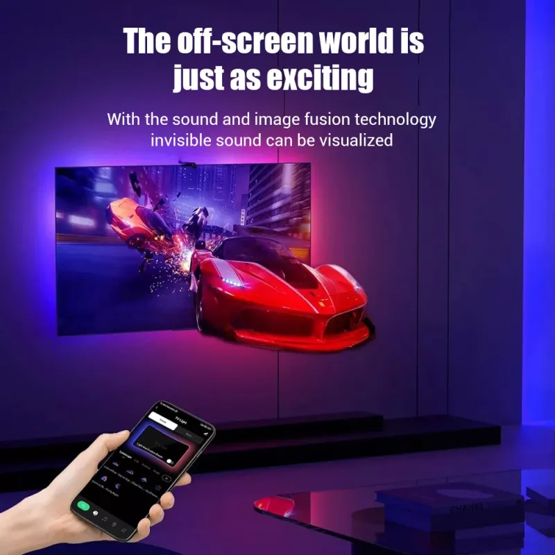 RGBIC LED TV Backlight Strip with AR Sensor 4