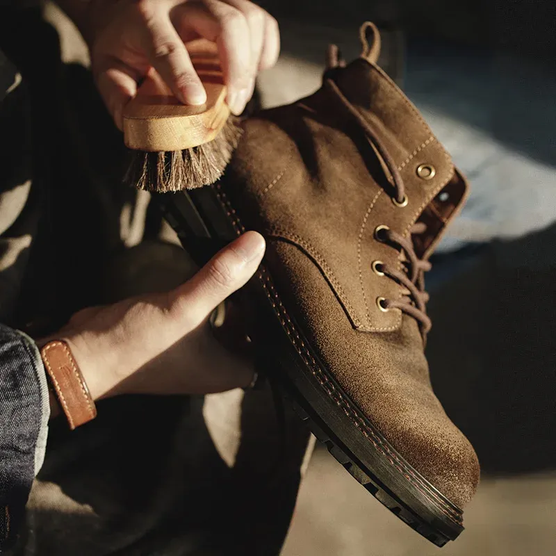 Vintage Split Suede Fleece-Lined Boots 2