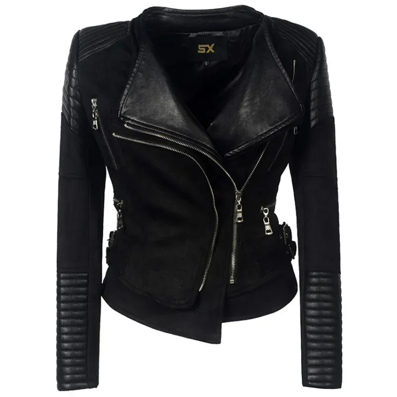 Women's Faux Leather Slim Jacket 1
