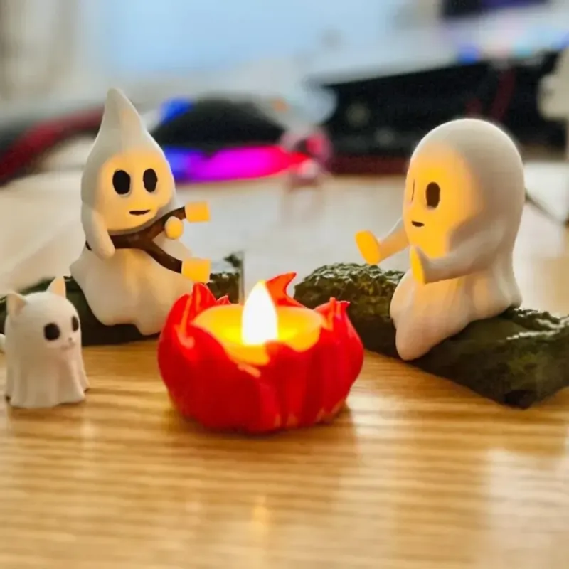 Halloween Ghost Campfire Decor Set 3
