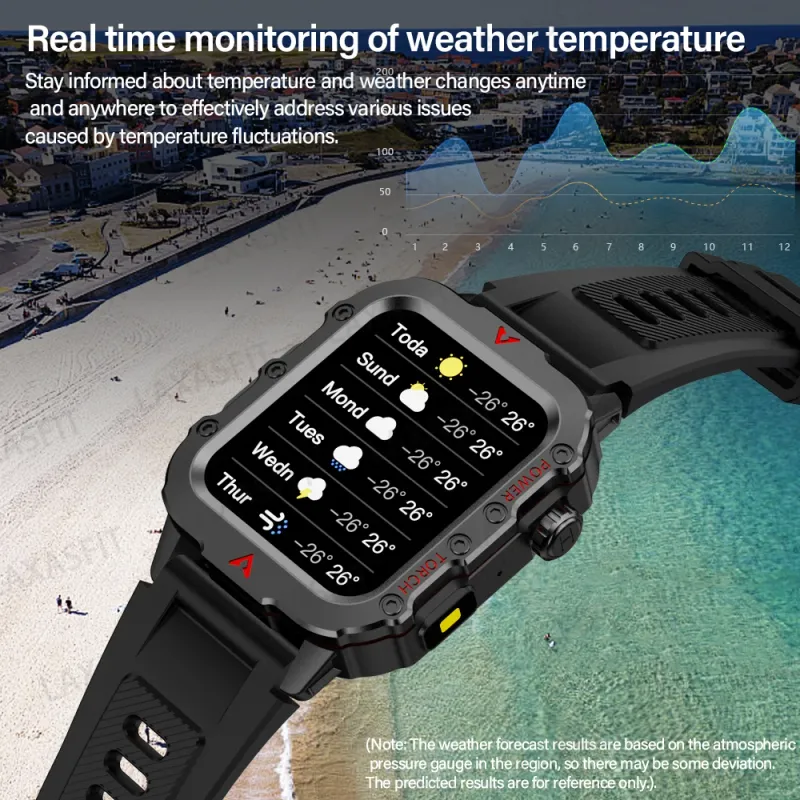 Men's LED Flashlight Smart Watch 6