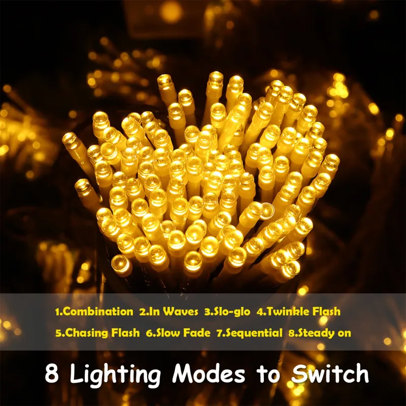 Solar LED String Lights - 8 Modes 2