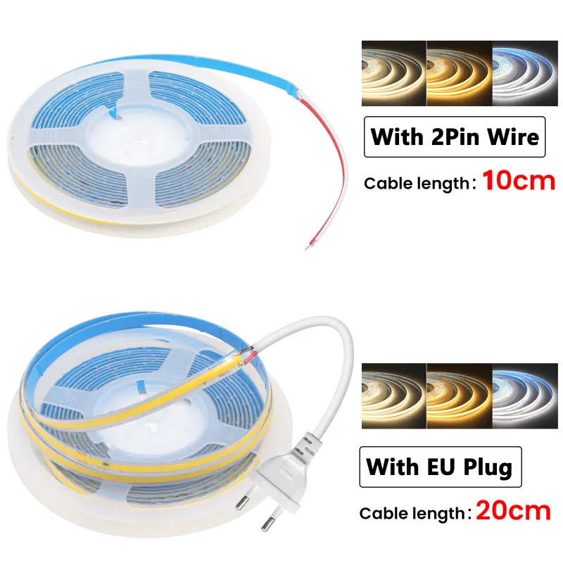 COB LED Strip Light Kit Waterproof 288LEDs/M 2