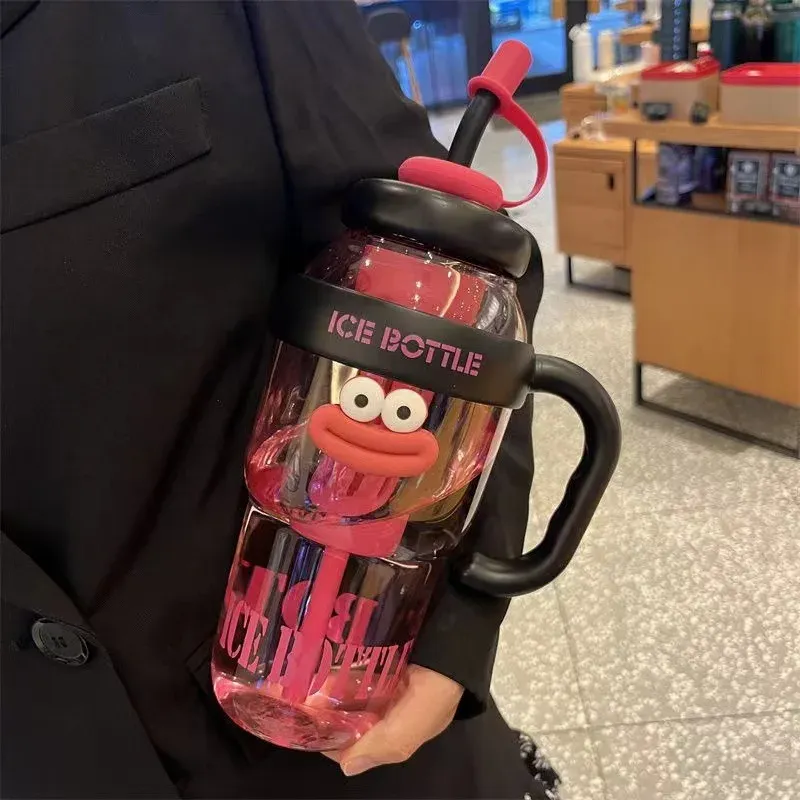 1200ML Cute Sports Straw Water Bottle 3