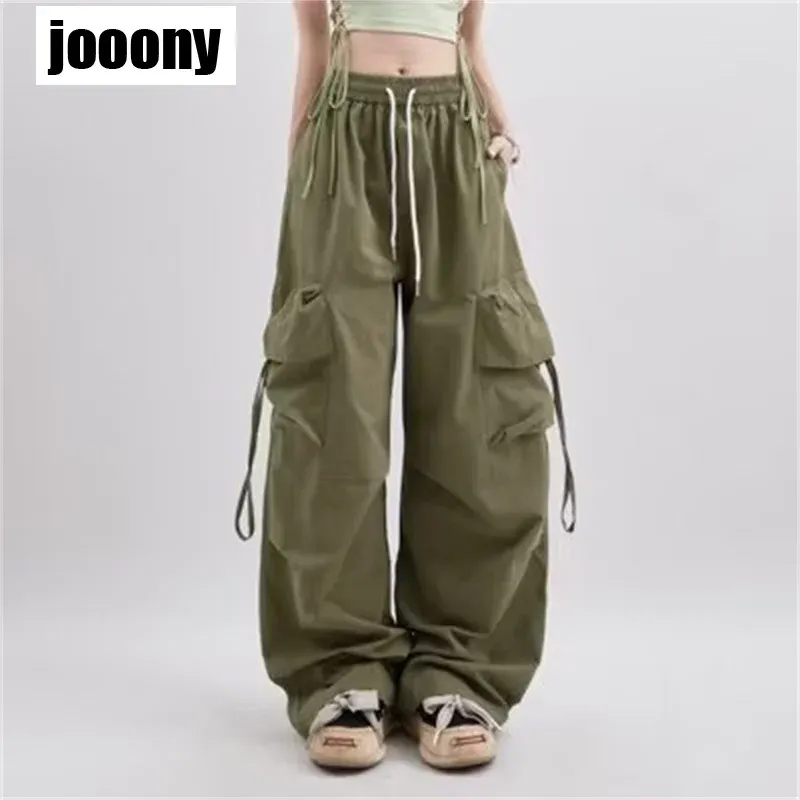 Harajuku Retro Baggy Straight Trousers 1
