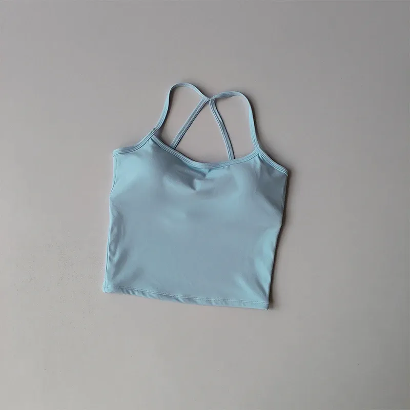 Seamless Nude Scrunch Push-Up Yoga Tank Top 5