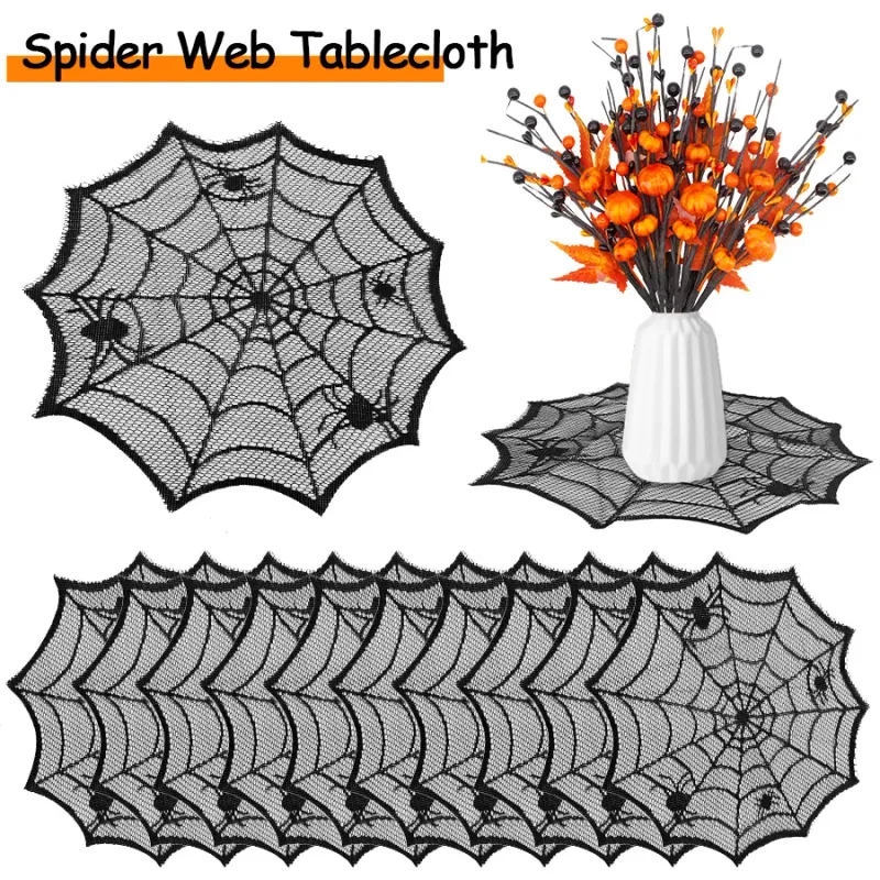 Spider Web Halloween Placemats Set 6