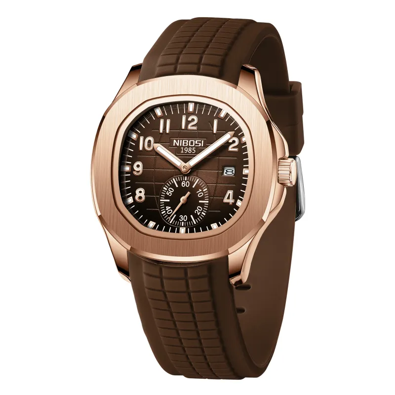 NIBOSI Men's Waterproof Square Quartz Watch 1