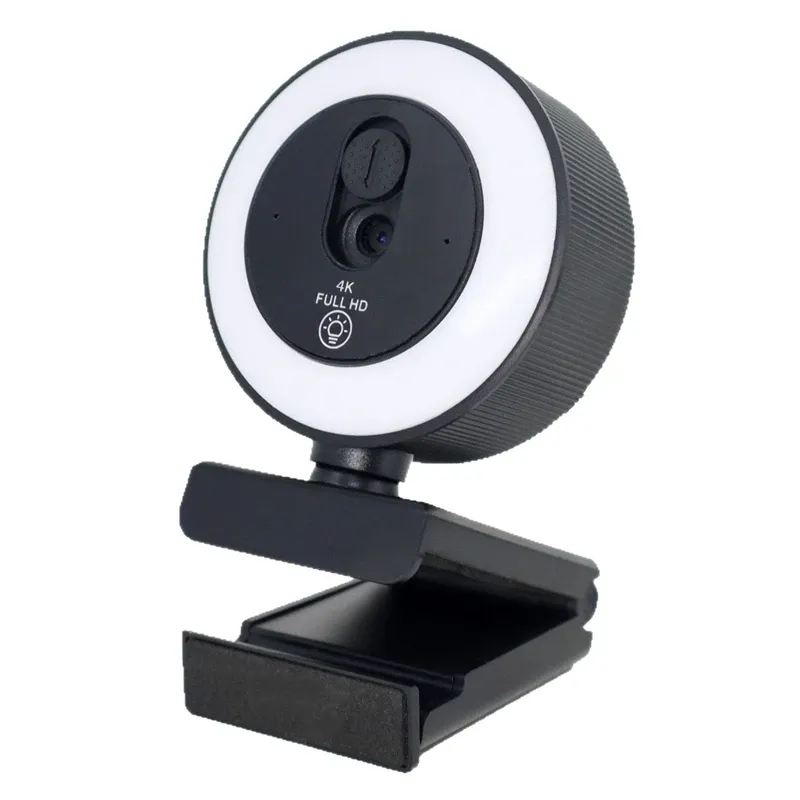 4K Webcam with Fill Light & Microphone 6
