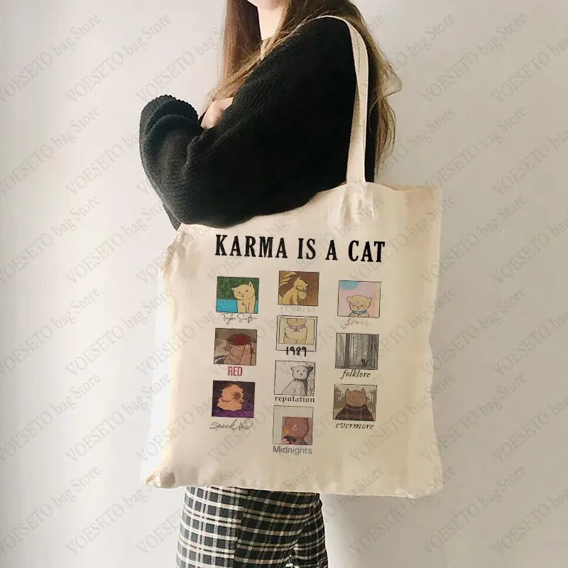 Karma Is A Cat Tote Bag 1