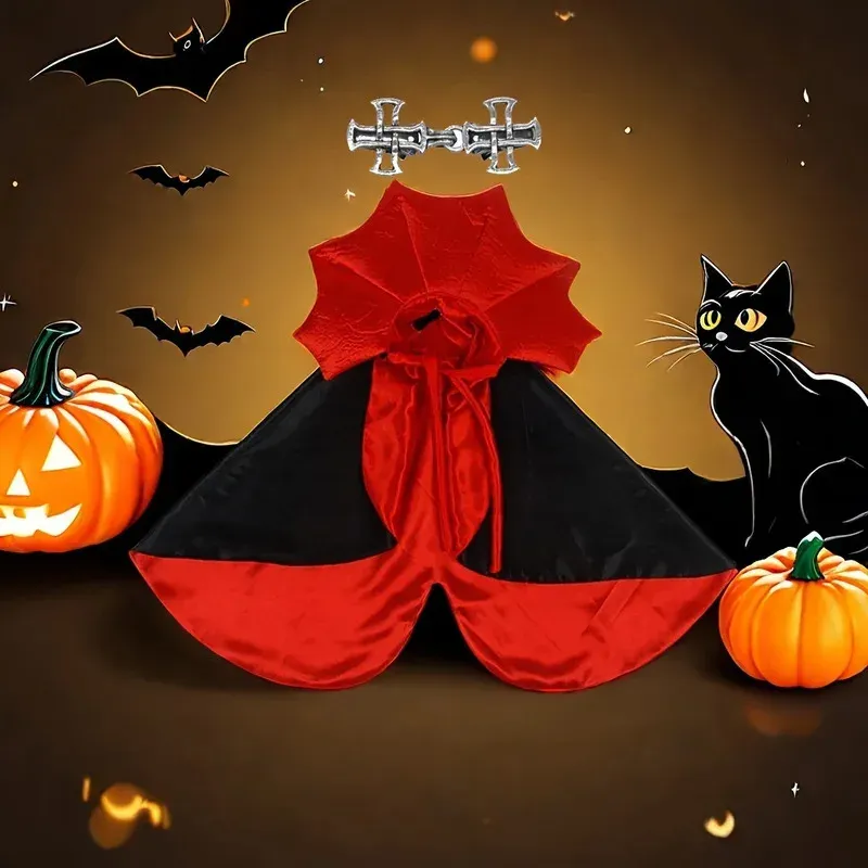 Vampire Cat Halloween Costume Set 3