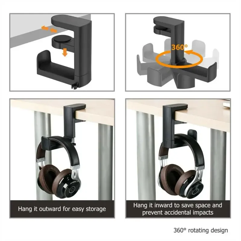 Gaming Headphone Stand with Rotating Arm 2