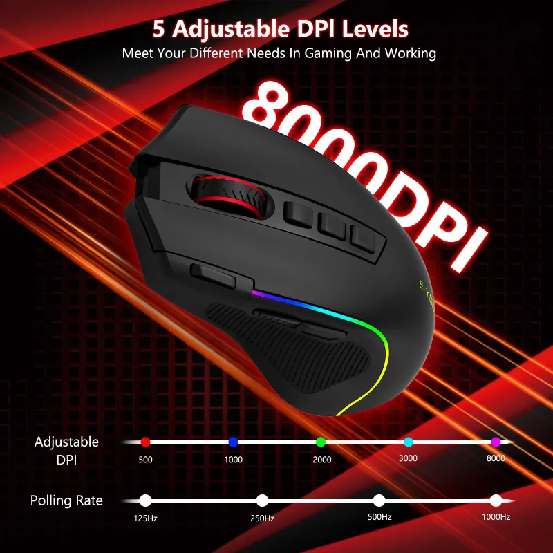 X-11 Pro Tri-Mode Wireless Gaming Mouse 4