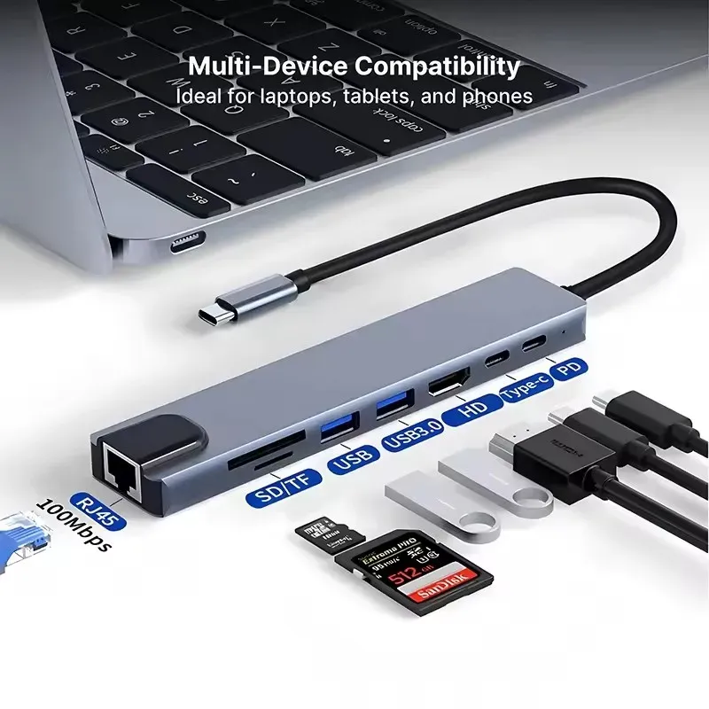 8-in-1 USB-C Hub for MacBook & iPad 5