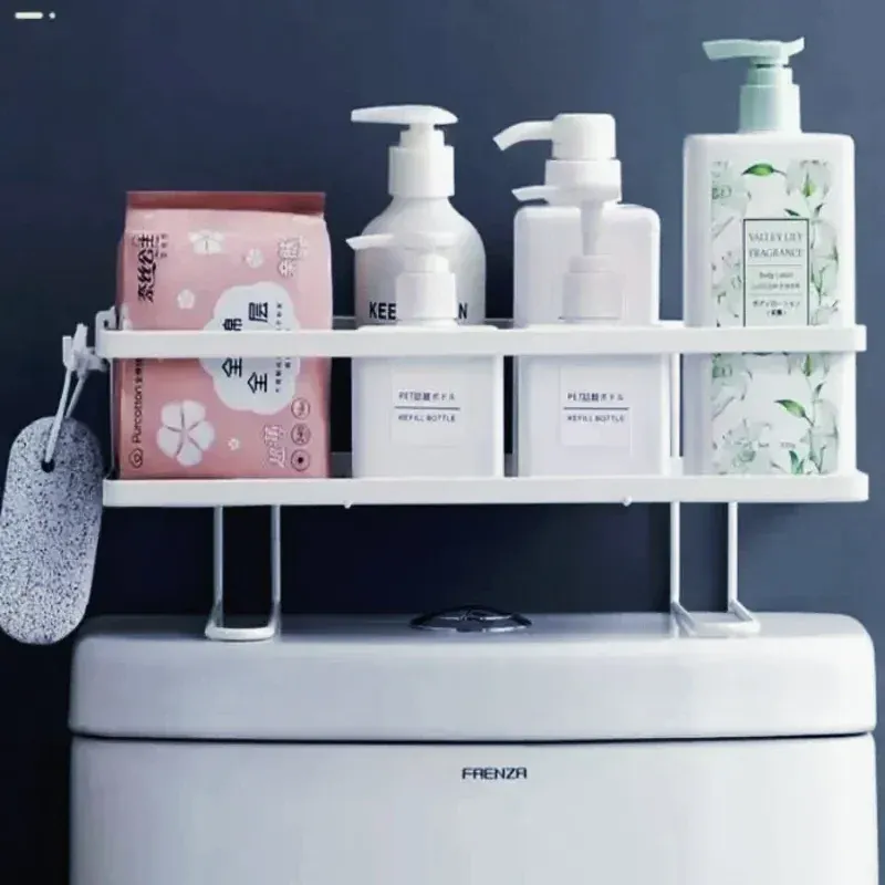 No Drill Bathroom Storage Shelf 1
