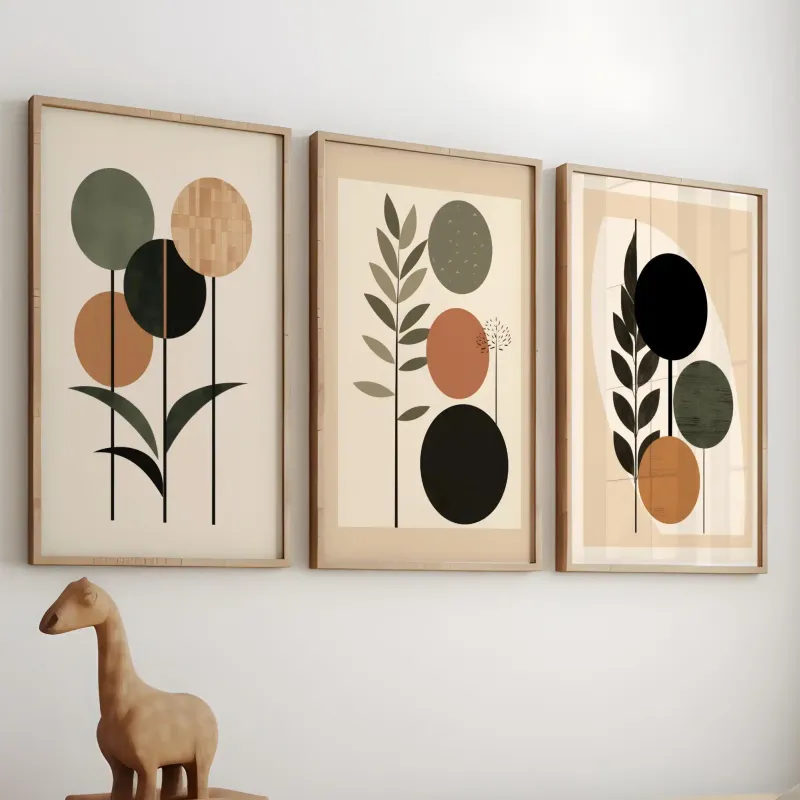 Botanical Leaf Canvas Wall Art Set 1