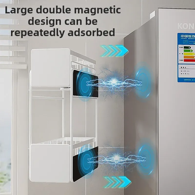 Magnetic Refrigerator Storage Rack 3