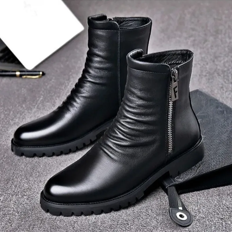 Men's High Top Leather Winter Boots 3