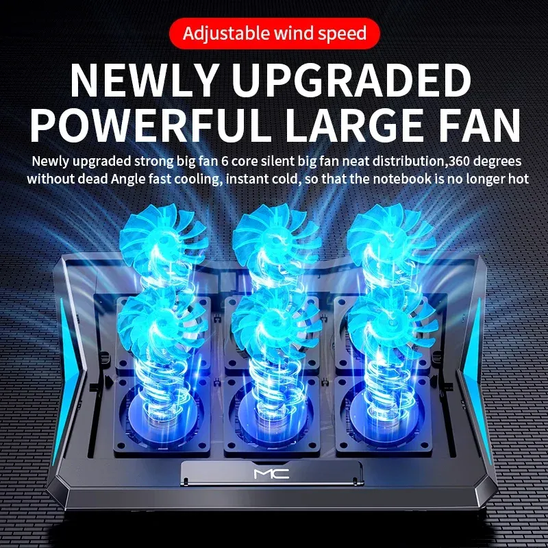 Q3 Gaming Laptop Cooler with 6 Fans 3