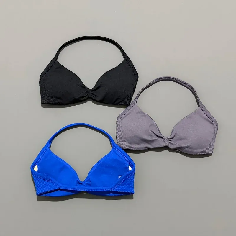 Push Up Strappy Open Back Sports Bra 3