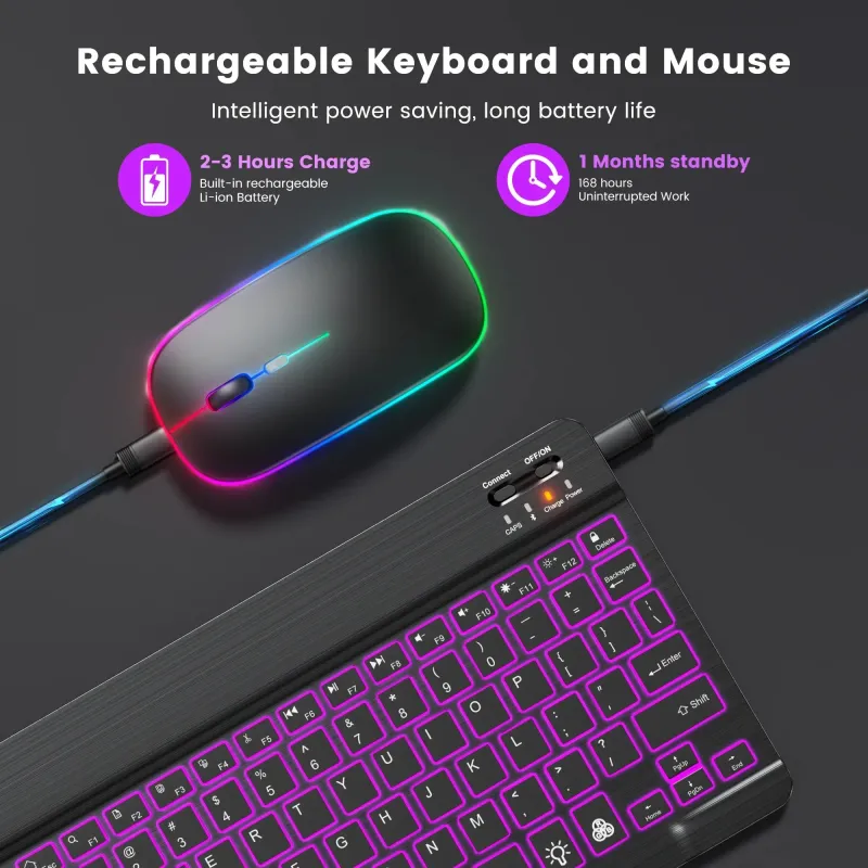 Ultra Slim RGB Backlit Keyboard & Mouse 2