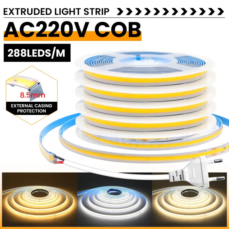 COB LED Strip Light Kit Waterproof 288LEDs/M 3