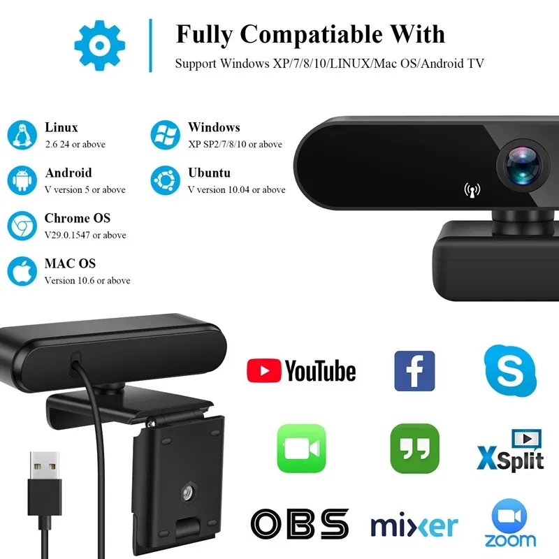 4K Webcam with Mic for Streaming 2