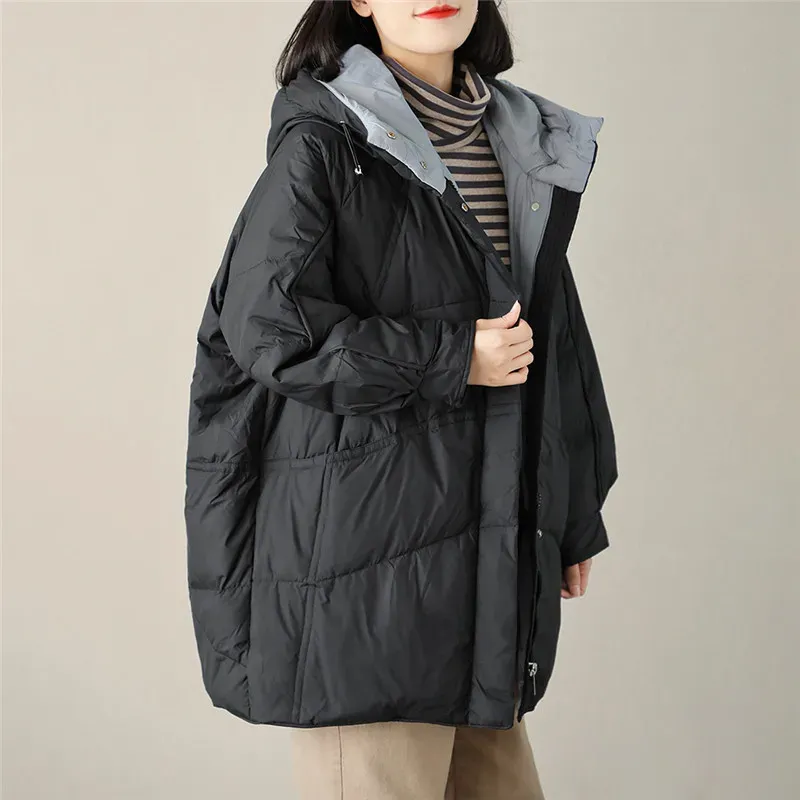 Women's Long Hooded Down Puffer Coat 3