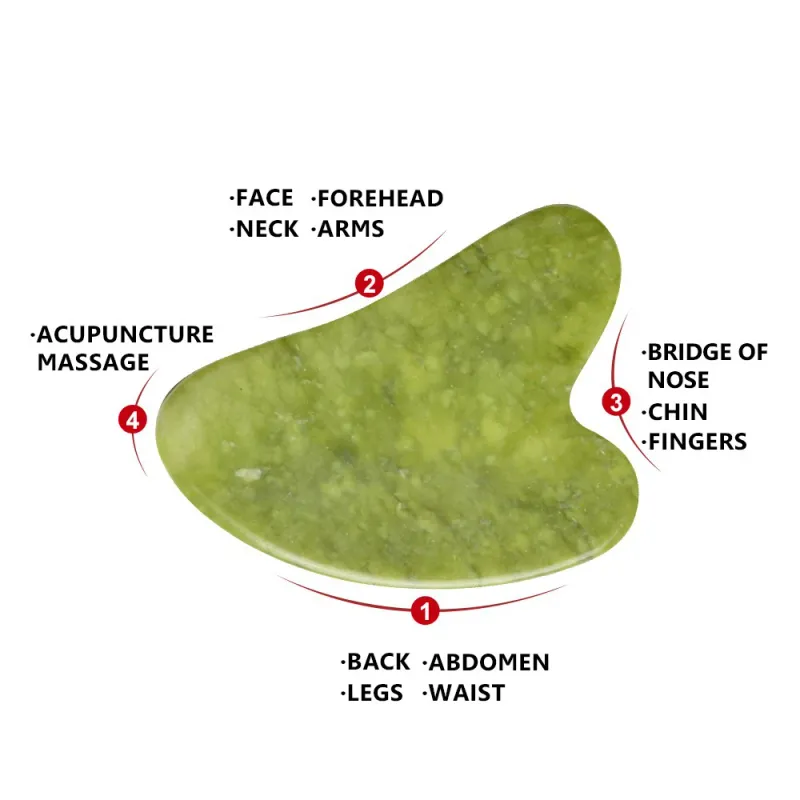Jade Gua Sha & Rose Quartz Face Roller Set 3