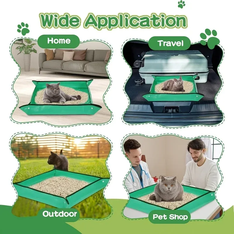 Portable Foldable Travel Cat Litter Box 6