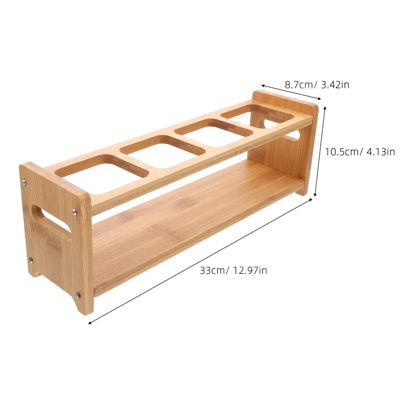 Bamboo Spice Rack Organizer 6