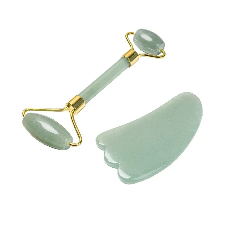 Jade Roller Gua Sha Set with Rose Quartz 5