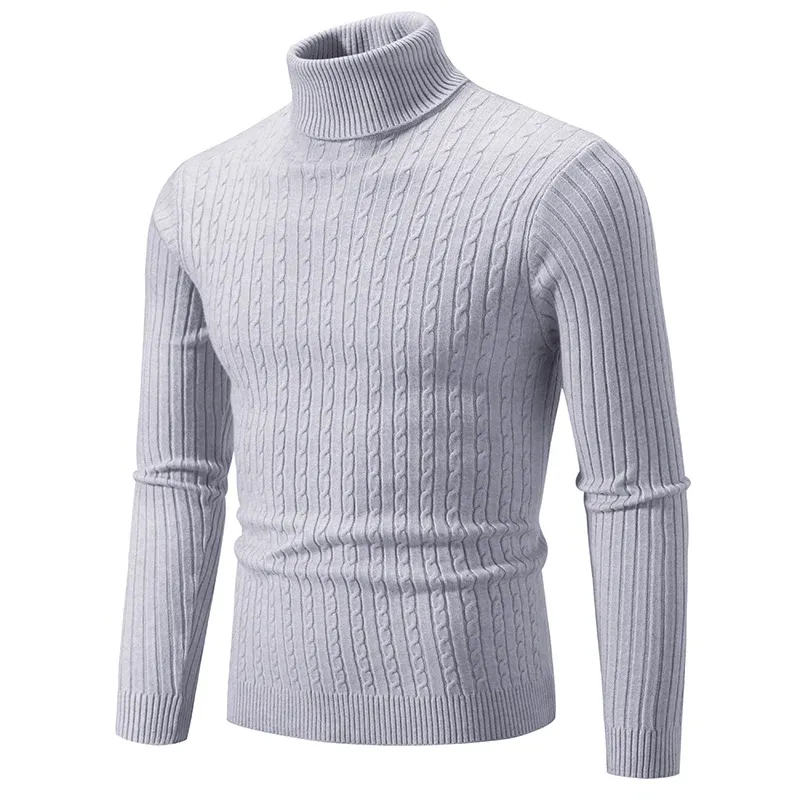 Men's High Neck Knit Turtleneck Sweater 3