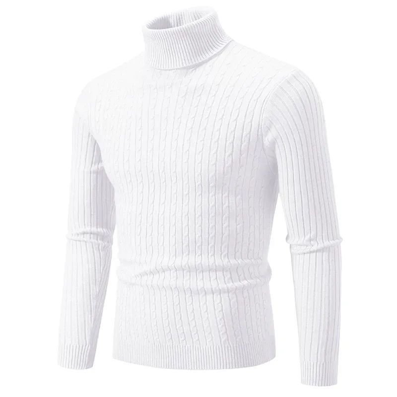 Men's High Neck Knit Turtleneck Sweater 4