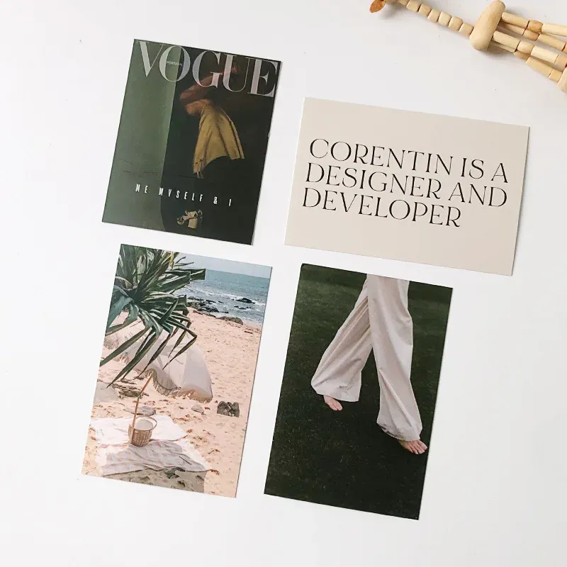 Vintage Aesthetic Postcard Wall Collage Kit 6