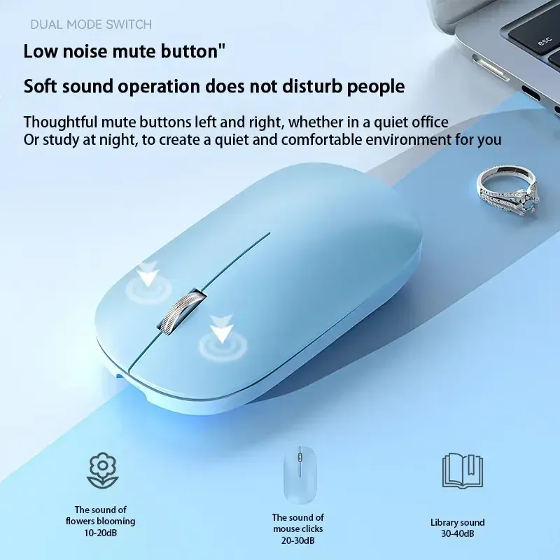 Silent Wireless Mouse with Type-C Charging 4