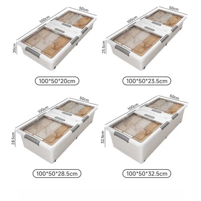 Double-Wheel Underbed Storage Box 5