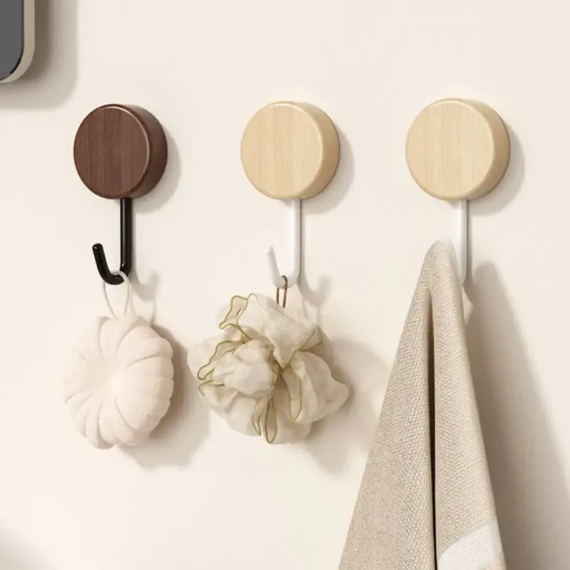 Solid Wood Self-Adhesive Wall Hook 2