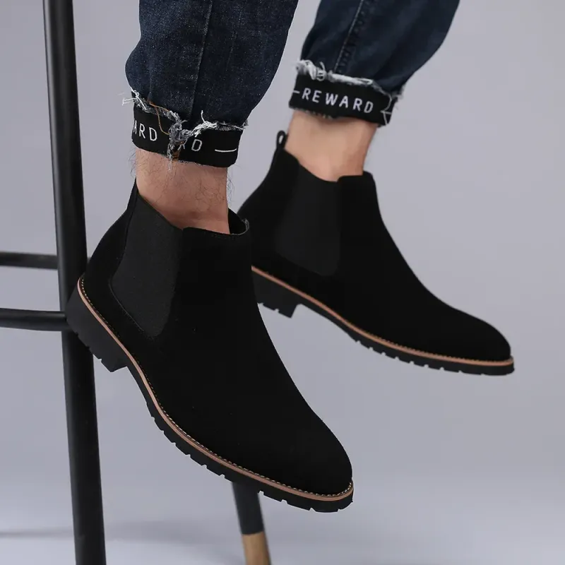 Men's British Style Suede Chelsea Boots 2